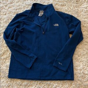Boys The North Face Navy Blue Half-Zip Fleece